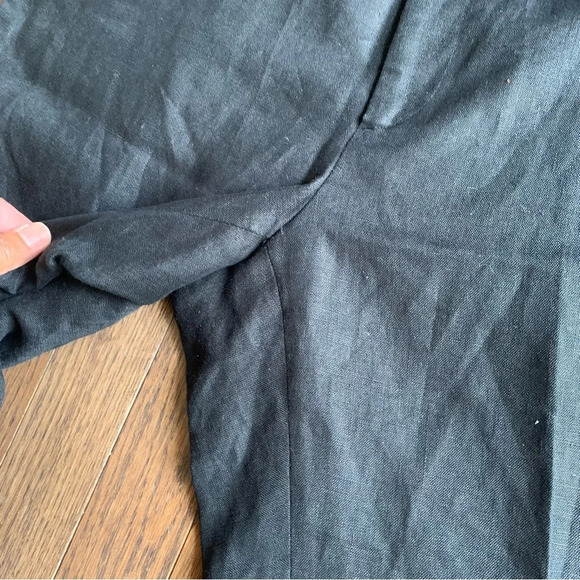 Koan Black  100% Linen High Rise Work Pants Size 50 or 31" waist - Picture 3 of 11